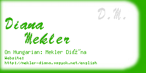 diana mekler business card